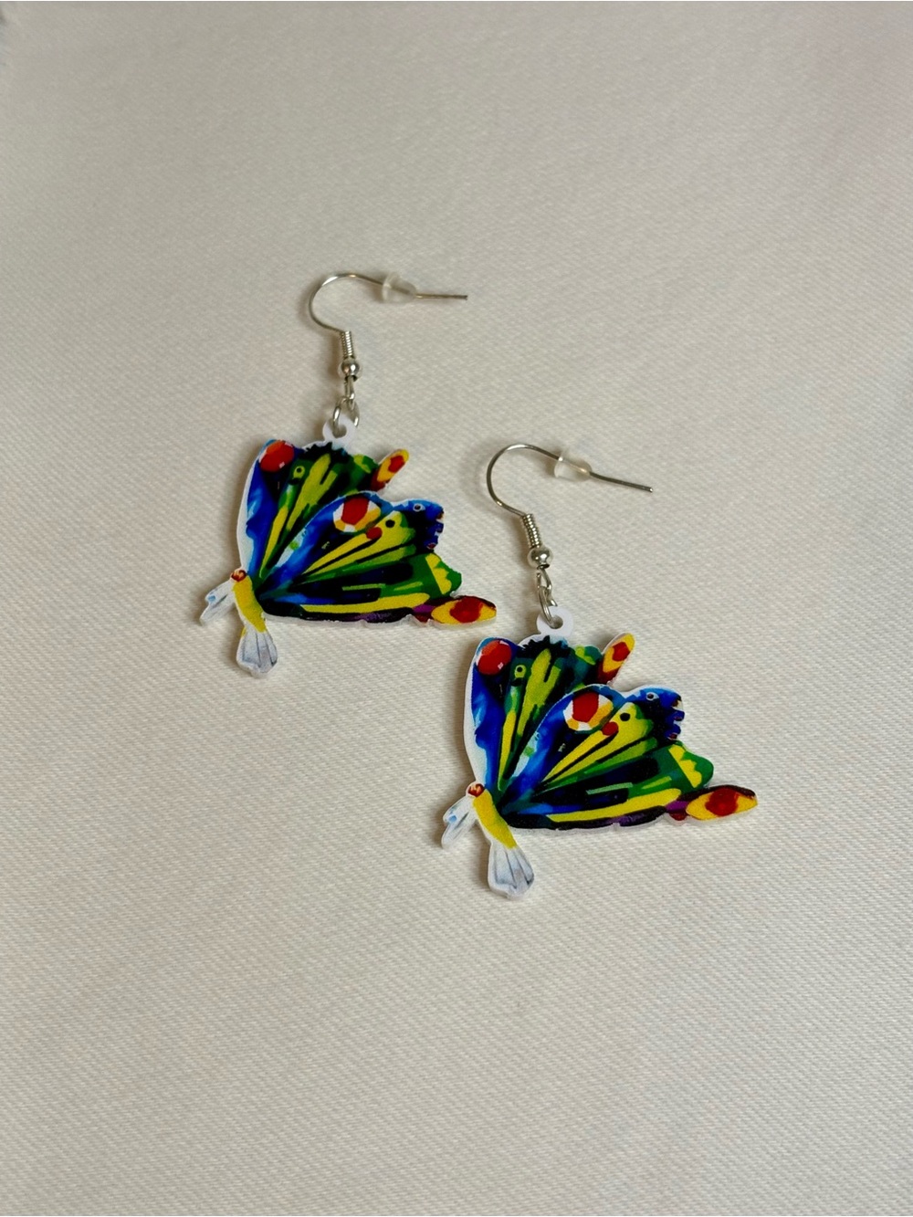 Handmade “The Very Hungry Caterpillar” Butterfly Earrings